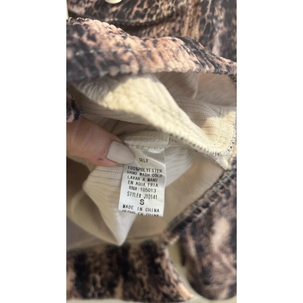 NWT‎ Savanna Jane Leopard Print Size Small Corduroy Jacket Button Up Shacket